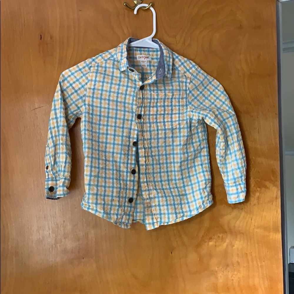 Boys plaid button down shirt